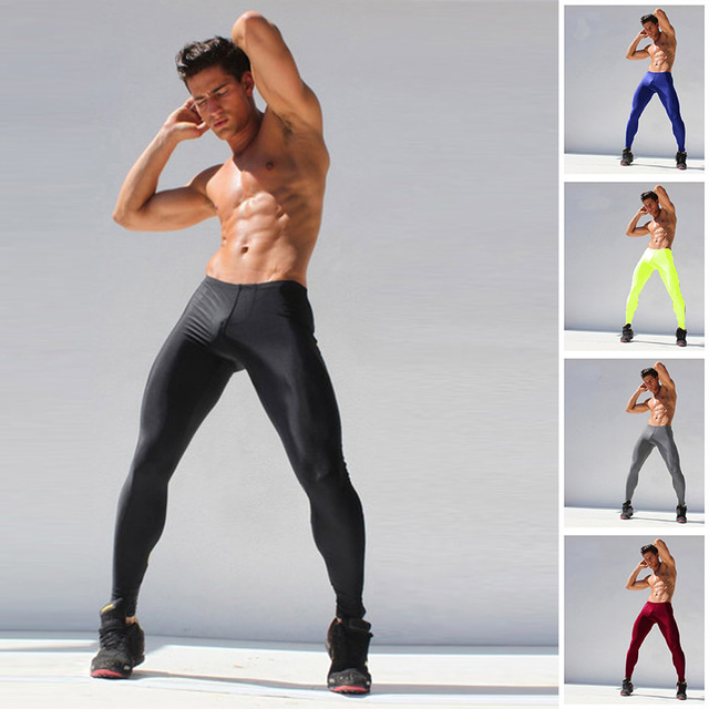  Men's Running Tights Leggings Athletic Bottoms Spandex Winter Fitness Gym Workout Running Jogging Breathable Quick Dry Moisture Wicking
