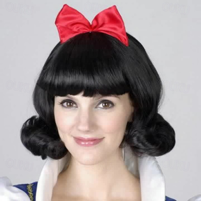  Peruci Cosplay Negru Buclă în vrac Păr Sintetic Scurt perucile Pentru femei perucile Pentru petrecere
