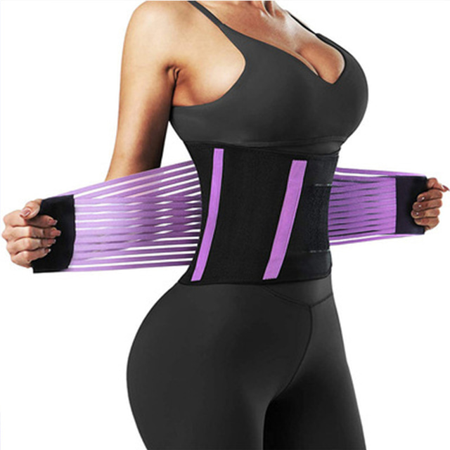  Abdominal Toning Belt Sports Polyester Yoga Fitness Gym Workout Stretchy Fat Burner Tummy Fat Burner Hot Sweat For Women Waist Abdomen