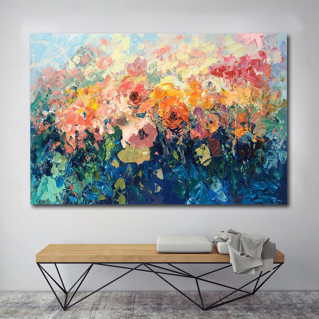 Wall Art Canvas Prints Painting Artwork Picture Abstract Knife PaintingFlower Landscape Home Decoration Decor Rolled Canvas No Frame Unframed Unstretched