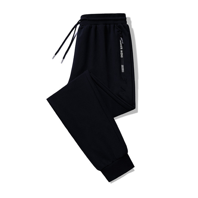  Men's Sweatpants Fleece Lined Pants Winter Outdoor Thermal Warm Windproof Breathable Lightweight Bottoms Thickened beam mouth black Thickened straight black Fishing Climbing Camping / Hiking / Caving