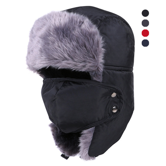 Wintermütze Mit Ohrenklappen – Fleece Mit Lammkaschmirfutter, Verstellbare Schnalle, Für Ski & Outdoor