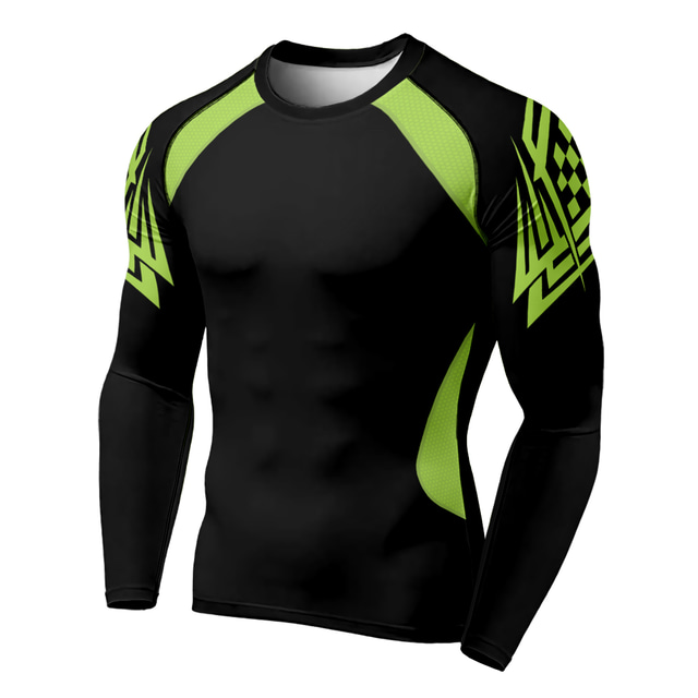  21Grams® Men's Long Sleeve Compression Shirt Running Shirt Top Athletic Athleisure Winter Spandex Breathable Quick Dry Moisture Wicking Fitness Gym Workout Running Active Training Exercise Sportswear