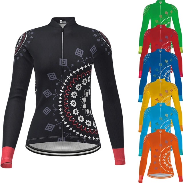 WOSAWE-Maillot de cyclisme à manches longues pour femme