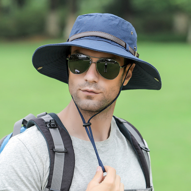  Bărbați Pentru femei Căciulă Soare Pălărie de pescuit Καπέλο πεζοπορίας Pălărie Boonie Wide Brim Vară În aer liber Protecție UV la soare Respirabil Uscare rapidă Ușor Pălării Trifoi Kaki Gri Închis