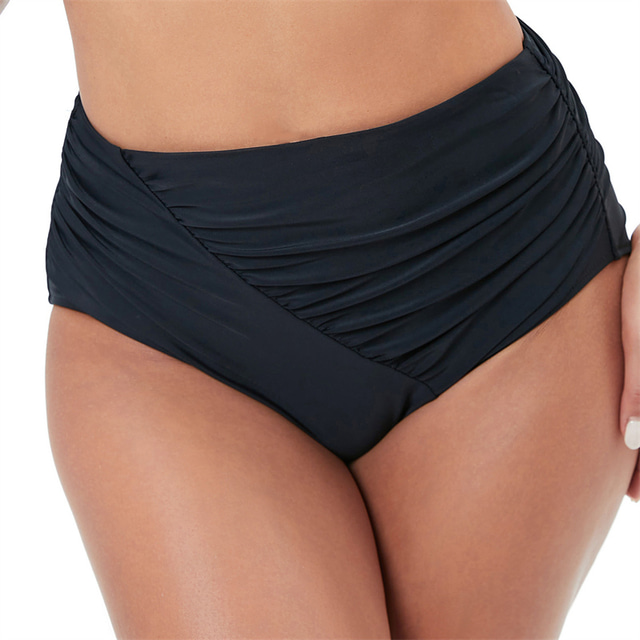  Pentru femei Pantaloni Scurți de Înot Pantaloni bikini cu talie înaltă Respirabil Uscare rapidă Ușor Pantaloni Talie Înaltă Cu Pliuri Înot Plajă Sporturi Acvatice  Mată Vară / Strech