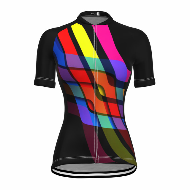  21Grams® Women's Cycling Jersey Short Sleeve Mountain Bike MTB Road Bike Cycling Graphic Shirt Black Breathable Quick Dry Moisture Wicking Sports Clothing Apparel / Stretchy / Athleisure