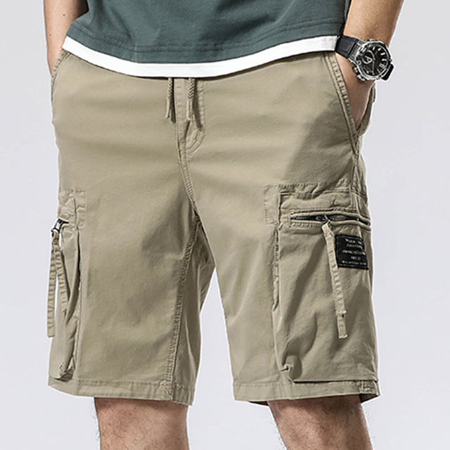  Hombre Pantalones cortos de carga Pantalones cortos cargo de senderismo Cordón Militar Al aire libre 10