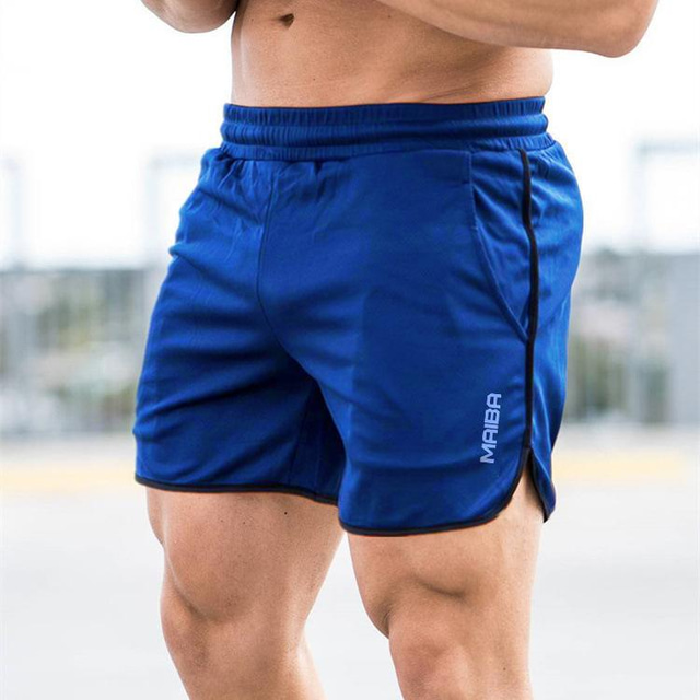  Novo shorts esportivos respiráveis para músculos fitness, calças de secagem rápida, calças curtas de treinamento de verão 2021
