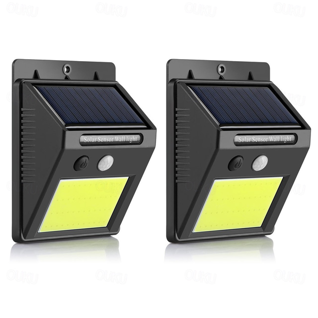  2PCS 4PCS Outdoor Solar Wall Lights Lamp 3 Modes Angle Solar Motion Sensor Outdoor Lamp IP67 Waterproof Light Control Solar Wall Lamp Suitable for Garage Fence Deck Courtyard