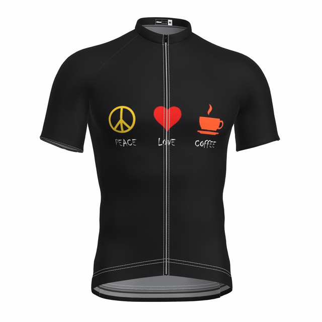  21Grams® Women's Cycling Jersey Short Sleeve Mountain Bike MTB Road Bike Cycling Graphic Heart Shirt Black Breathable Quick Dry Moisture Wicking Sports Clothing Apparel / Stretchy / Athleisure
