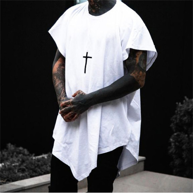 男性用 Tシャツ 1950年代風 夏 半袖 十字架 クルーネック カジュアル 日常 服装 ライトウェイト 1950年代風 カジュアル ホワイト ブラック