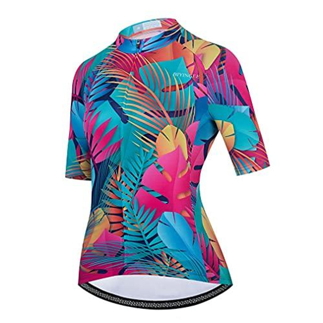 OUKU Women's Cycling Jersey Short Sleeve Mountain Bike MTB Road Bike