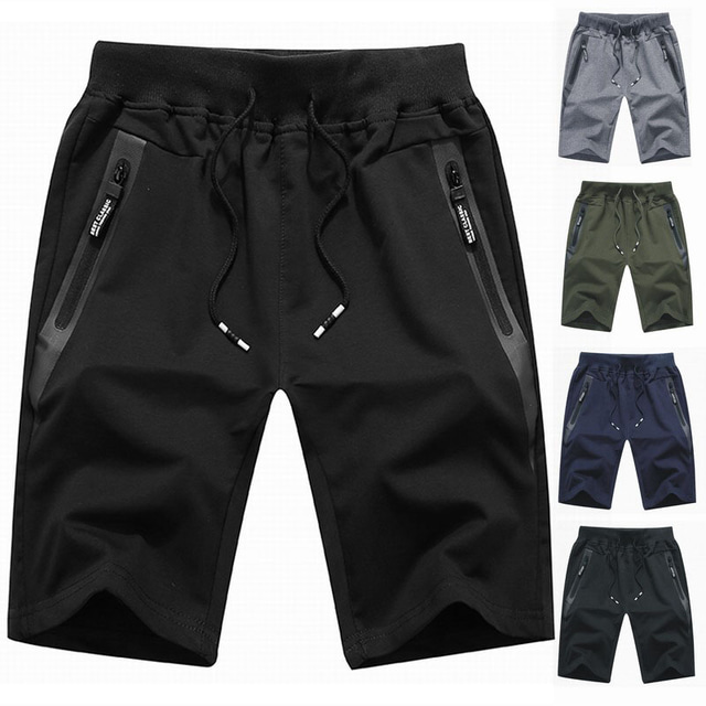  Men's Swim Shorts Swim Trunks Board Shorts Bottoms Breathable Quick Dry Drawstring Zipper Pocket - Swimming Surfing Beach Water Sports Solid Color Summer