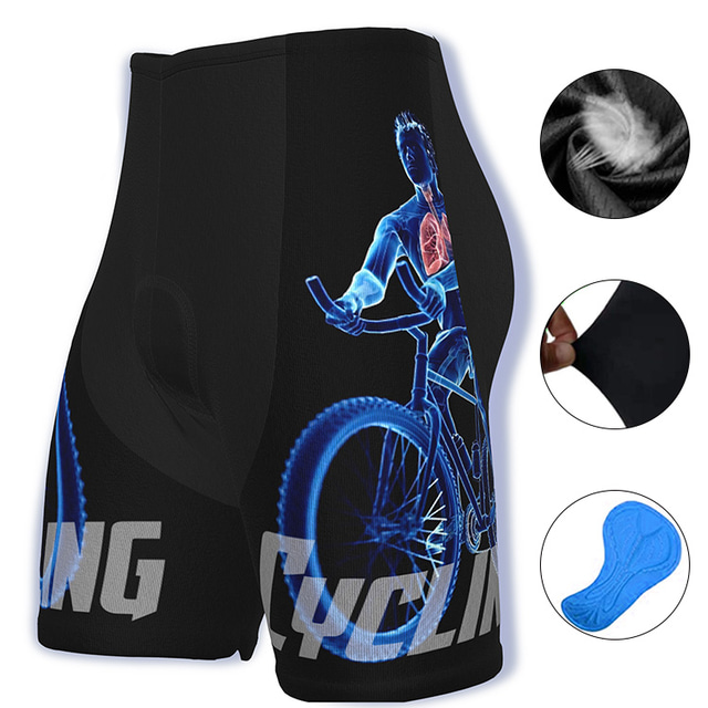  OUKU Men's Cycling Padded Shorts Bike Shorts Bike Shorts Padded Shorts / Chamois Mountain Bike MTB Road Bike Cycling Sports Graphic Patterned Design Green White Quick Dry Moisture Wicking Clothing