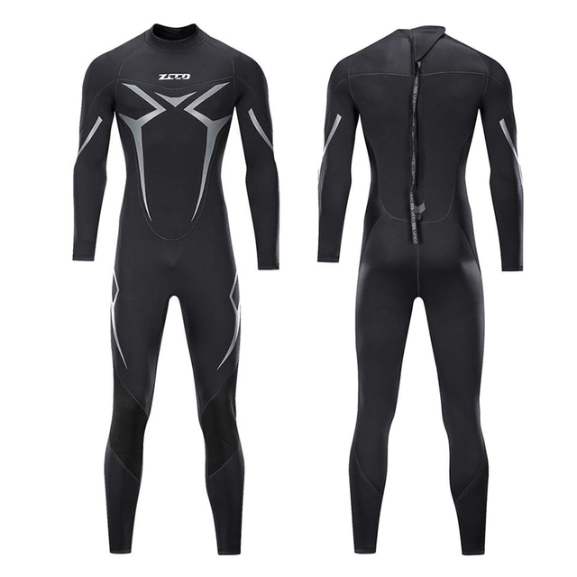  ZCCO Men's Full Wetsuit 3mm SCR Neoprene Diving Suit Thermal Warm UPF50+ Breathable High Elasticity Long Sleeve Full Body Back Zip - Swimming Diving Surfing Snorkeling Solid Color Autumn / Fall