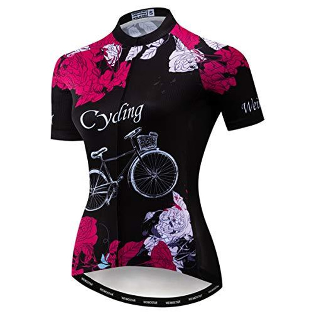 OUKU Women's Cycling Jersey Short Sleeve Mountain Bike MTB Road Bike