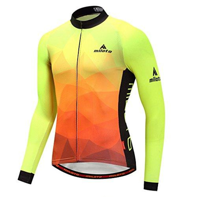 Maillot Cyclisme Homme Manches Longues – Respirant, Vélo Route/montagne, Zip