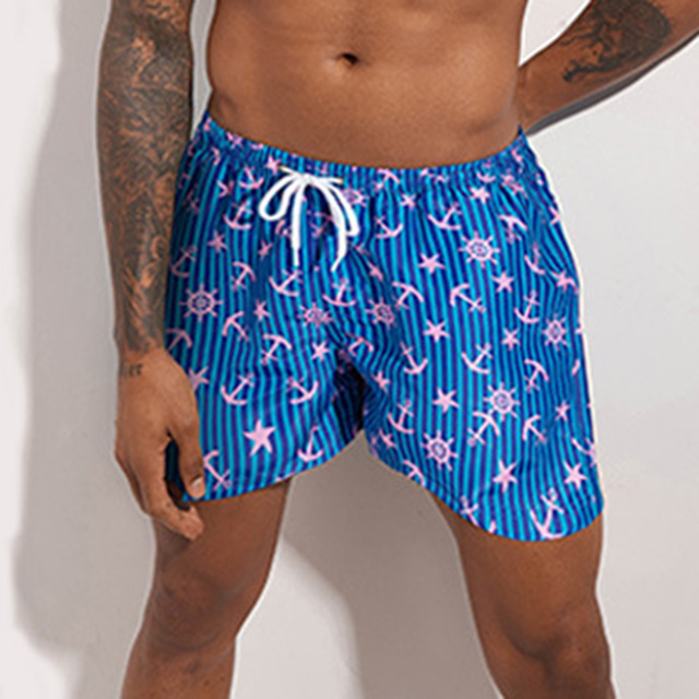  Men's Swim Trunks Swim Shorts Quick Dry Lightweight Board Shorts Bathing Suit with Pockets Mesh Lining Drawstring Swimming Surfing Beach Water Sports Printed Summer / Stretchy