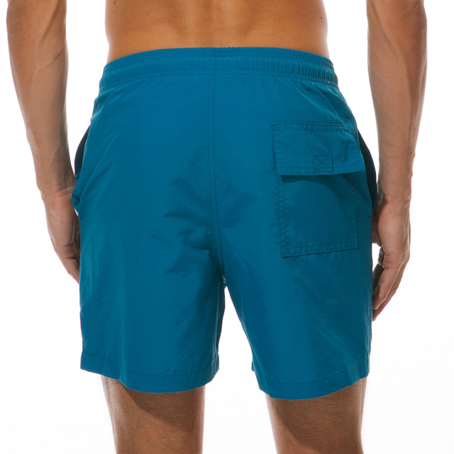  Herren Bademode Surfshorts Badehose Schwimmshorts kurz Rasche Trocknung Surfshorts Badeanzug Mesh-Futter Mit Taschen Kordelzug Schwimmen Surfen Strand Wassersport Einfarbig Sommer