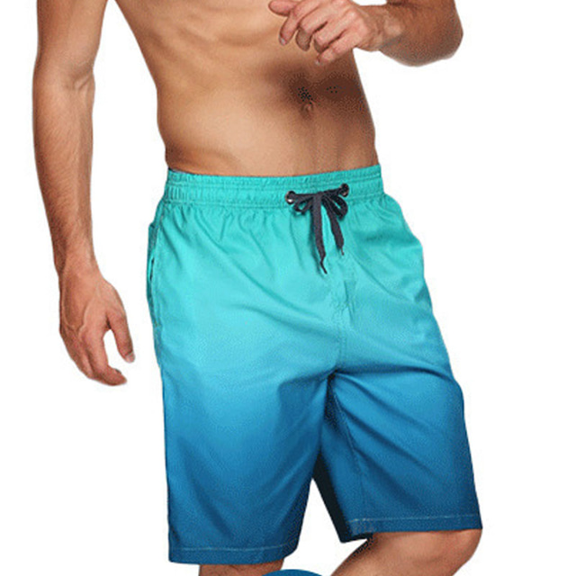  Men's Swim Trunks Swim Shorts Quick Dry Lightweight Board Shorts Bathing Suit with Pockets Drawstring Swimming Surfing Beach Water Sports Gradient Summer