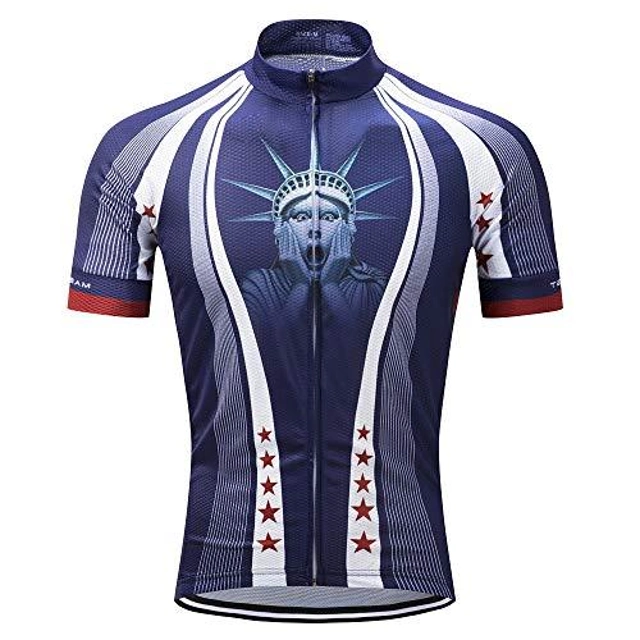 Maillot De Cyclisme Unisexe – Motif Rouge/noir, Manches Courtes, Zip, Polyester