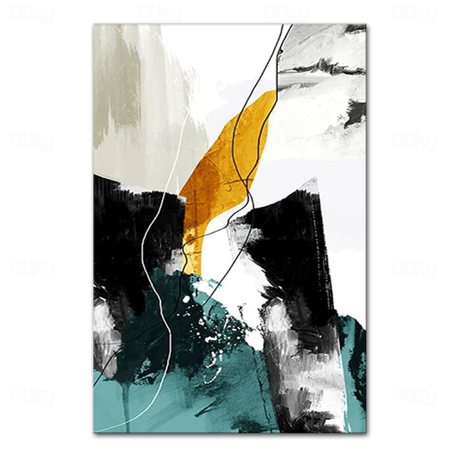  Mintura handgefertigtes abstraktes Gold-Ölgemälde auf Leinwand, Wandkunst, Dekoration, modernes Bild für Wohnkultur, gerolltes, rahmenloses, ungedehntes Gemälde