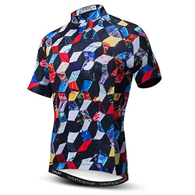  OUKU Homens Manga Curta Camisa para Ciclismo Gráfico Moto Blusas Ciclismo de Montanha Ciclismo de Estrada Roxo Escuro Esportes Roupa / Elasticidade Alta