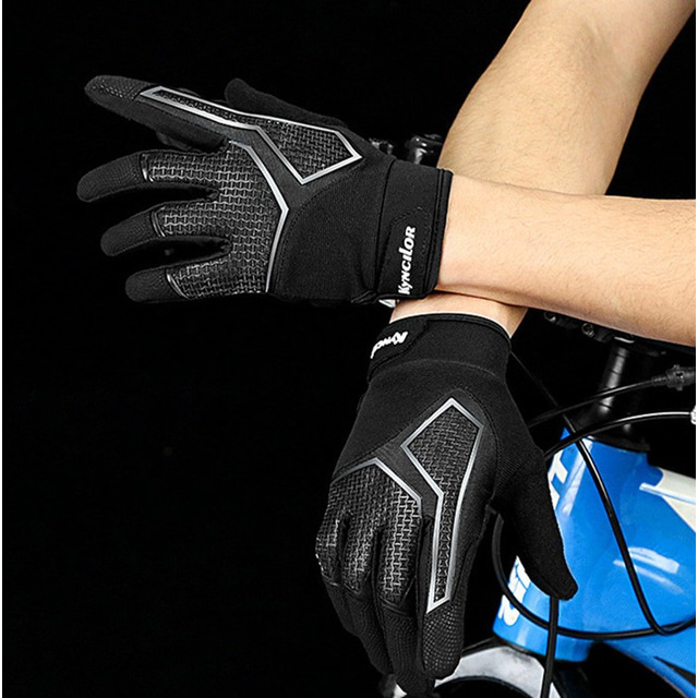  Bike Gloves / Cycling Gloves Biking Gloves Motor Bike Full Finger Gloves Sports Gloves Black for Adults Cycling / Bike Motorcycle Activity & Sports Gloves