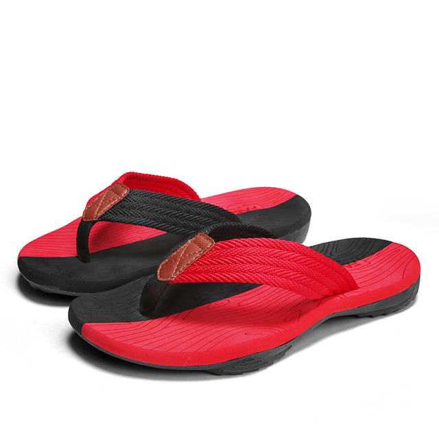  Men's Flip Flops Slippers Black Red Shoes Slippers & Sandals Casual Comfort Color Block EVA(ethylene-vinyl acetate copolymer) Summer