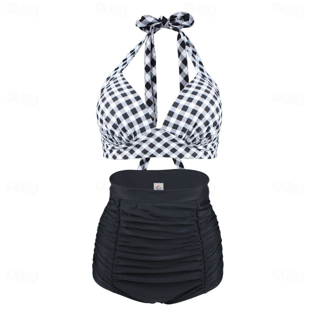  Stippen Retro vintage Jaren '50 Zwemkleding Bikini Zwempak Dames Maskerade Feest / Uitgaan Vrijgezellenfeest Volwassenen Top Short