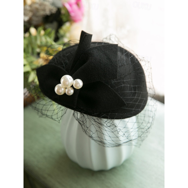  Retro Vintage 1950s Fascinator Hat Kate Middleton Women's Masquerade Party / Evening Bachelorette Party Adults Hat