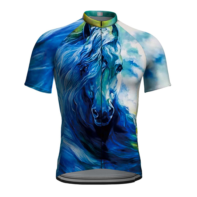  21Grams Women's Cycling Jersey Short Sleeve Bike Top with 3 Rear Pockets Mountain Bike MTB Road Bike Cycling Breathable Quick Dry Moisture Wicking Blue Spandex Polyester Sports Clothing Apparel