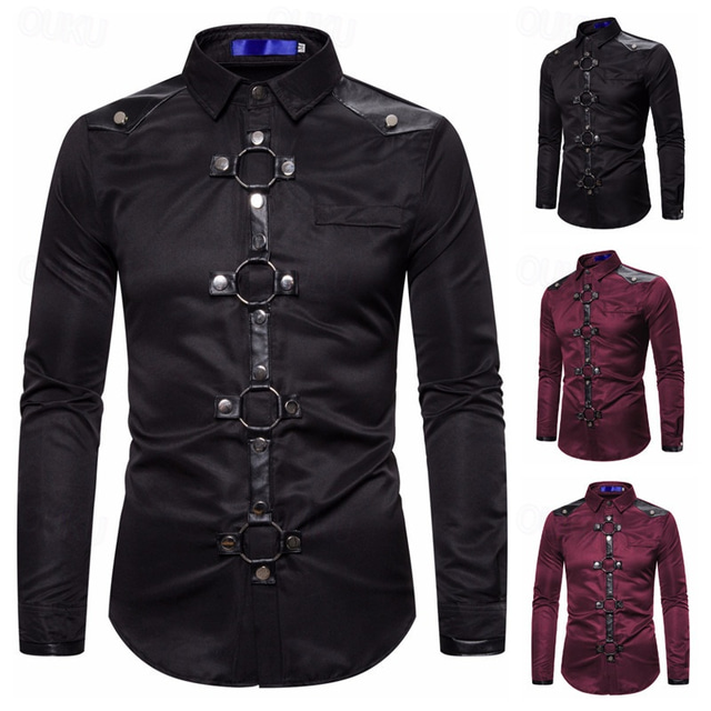  Punk & Gothic Street Style Blouse / Shirt Knight Ritter Men's Masquerade Party / Evening Adults Blouse