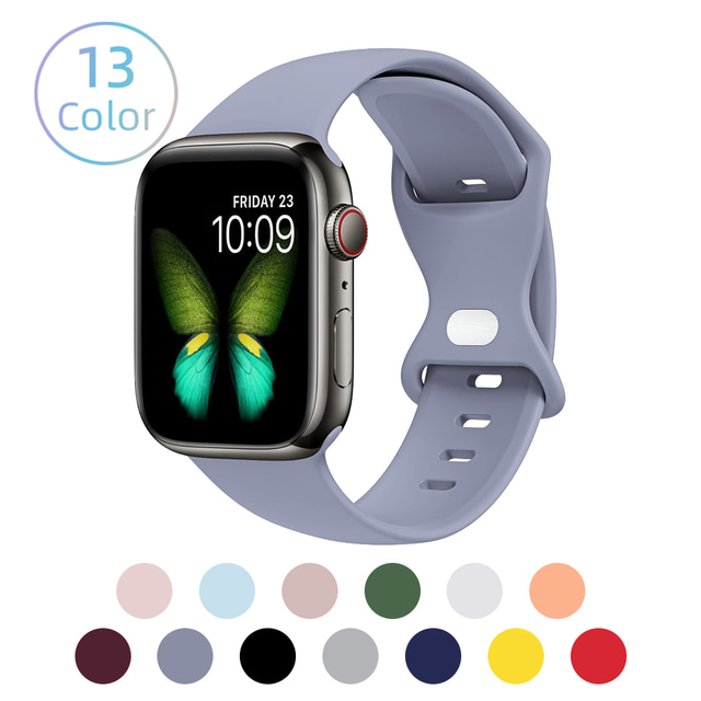  Sport Bands Compatible with Apple Watch Band 38mm 40mm 41mm 42mm 44mm 45mm S/M M/L for Women/Men Waterproof Soft Silicone Replacement Strap Accessories for iWatch Bands series 7/6/5/4/3/2/1/SE