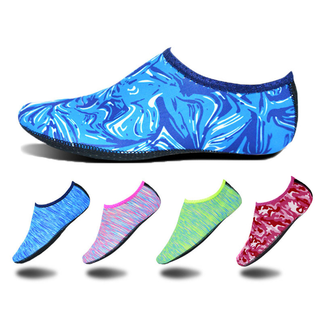  Муж. Жен. Обувь для плавания Аква Носки Босиком Надевать Дышащий Быстровысыхающий Легкость Обувь для плавания для Йога Плавание Серфинг Пляж  Голубой Синий