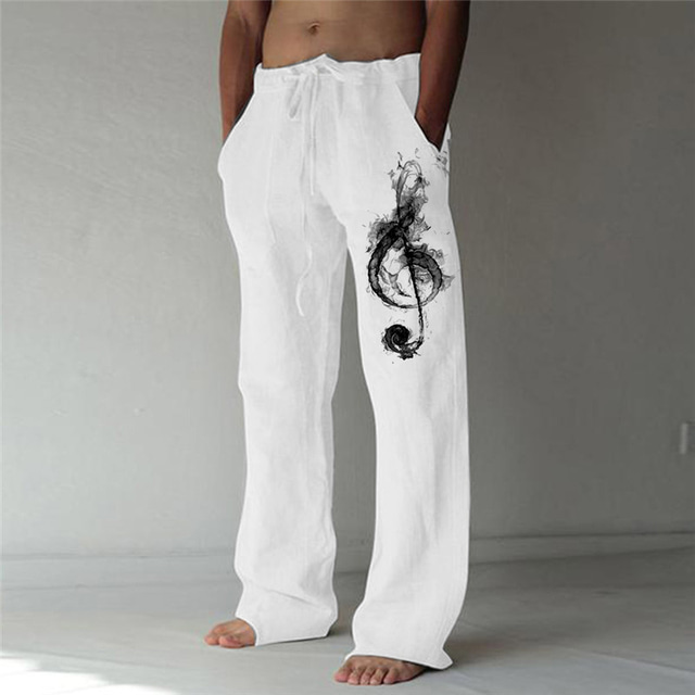  Herren Grafik-Drucke Hose Hosen Sommerhosen Strandhose Mittlere Taillenlinie Strassenmode Designer Klassicher Stil Casual Täglich Festtage Tasche Kordelzug Elastische Taille Sommer Frühling Heißprägen
