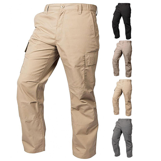  Men's Cargo Pants Work Pants Tactical Pants Military Summer Outdoor Ripstop Breathable Water Resistant Quick Dry Bottoms Black Grey Climbing Camping / Hiking / Caving M L XL 2XL 3XL / Multi Pockets