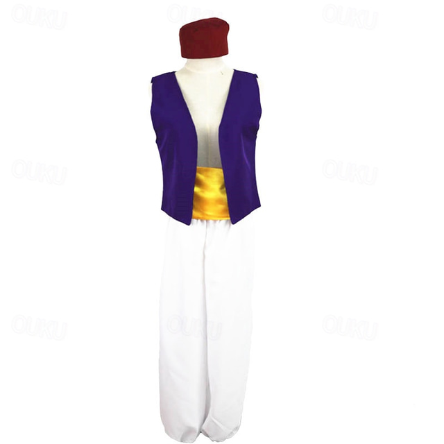  Aladdin and the Magic Lamp Prince Aladdin Costume Movie Cosplay for Men's Adults' Carnival Masquerade Bachelorette Party