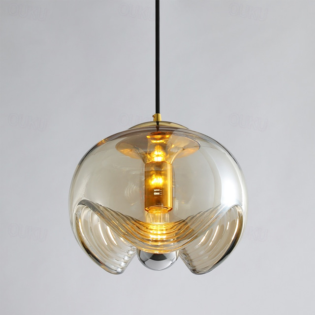  25cm Single Design Island Design Pendant Light Glass Electroplated Modern Nordic Style 220-240V