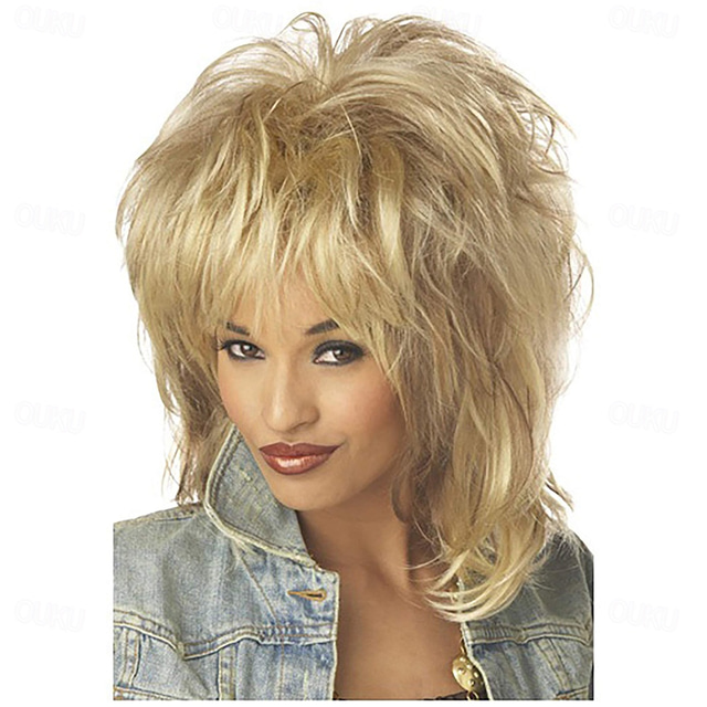  Hair Metal  Wig Rockin Soul Blonde Wig Halloween Wigs