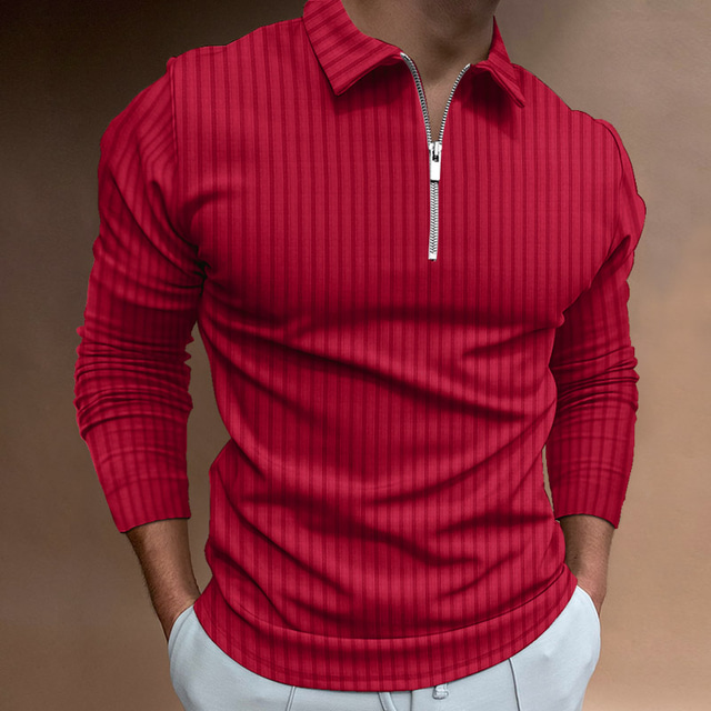 松山作　極上ようかい根付　19g 東Y7-0502⭐︎2F Men's Polo Golf Shirt Casual Quarter Zip Long Sleeve Casual