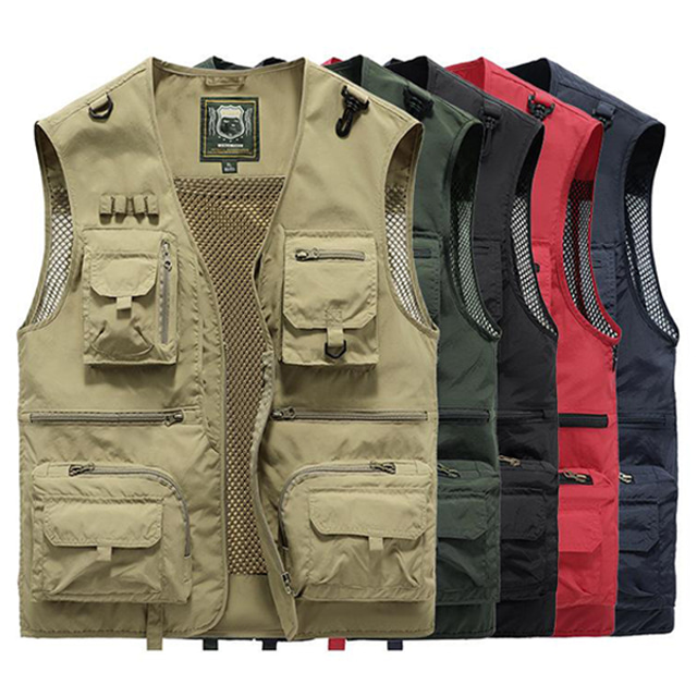 Gilet De Pêche Gander Mountain Homme Taille L Vert – Ultra Pratique Avec Plein De Poches, Look Gorpcore