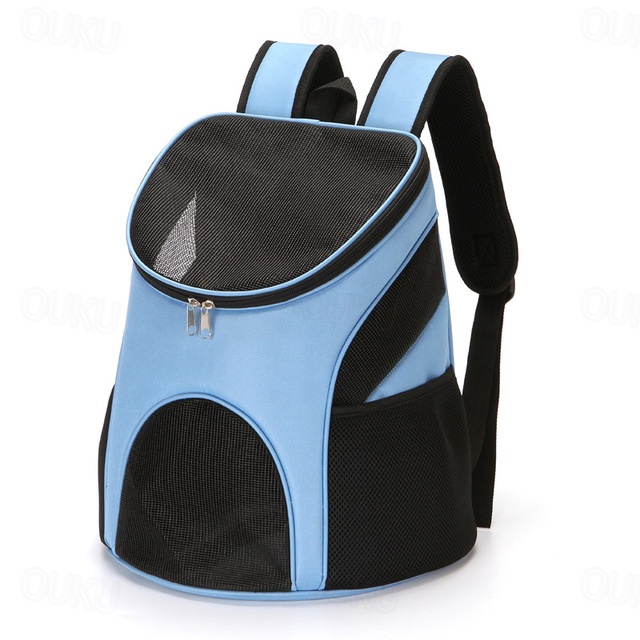  Portable Foldable Mesh Pet Carrier Dog Backpack Breathable Bag Dog Cat Large Capacity Outdoor Travel Carrier Double Shoulder Bag