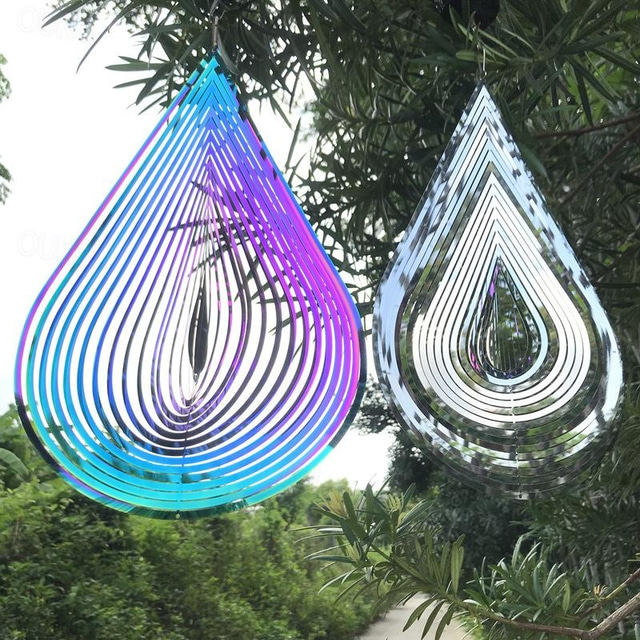 helix vindspel vindspel utomhushänge handgjord present stål vindspel prydnad trädgård hängande dekor konst