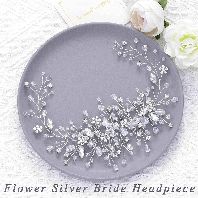  Bride flower wedding hair vine crystal bridal hair piece rhinestone party akcesoria do włosów leaf hair biżuteria bead headpiece dla kobiet i dziewcząt