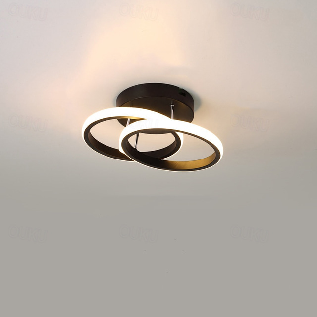  24cm polozapuštěná stropní svítidla, kovové lakované povrchy led nordic style 3000/6000k 110-120v 220-240v