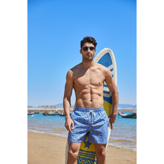  cross-border exclusively for europe and the united states large size 5 five-point pants quick-drying shorts beach surf gradient beach shorts men's swimming trunks