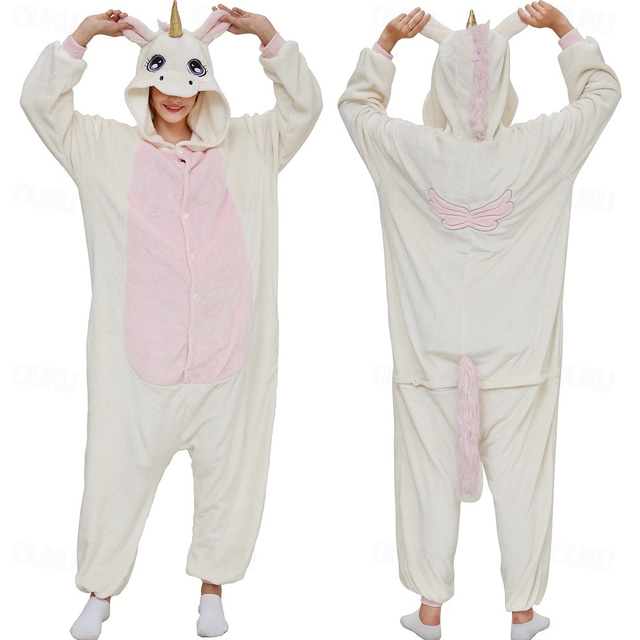  Adults' Character Nightwear Onesie Costume Carnival Costume Unicorn Elephant Onesie Pajamas Kigurumi Pajamas Funny Costume For Men and Women Carnival Cartoon