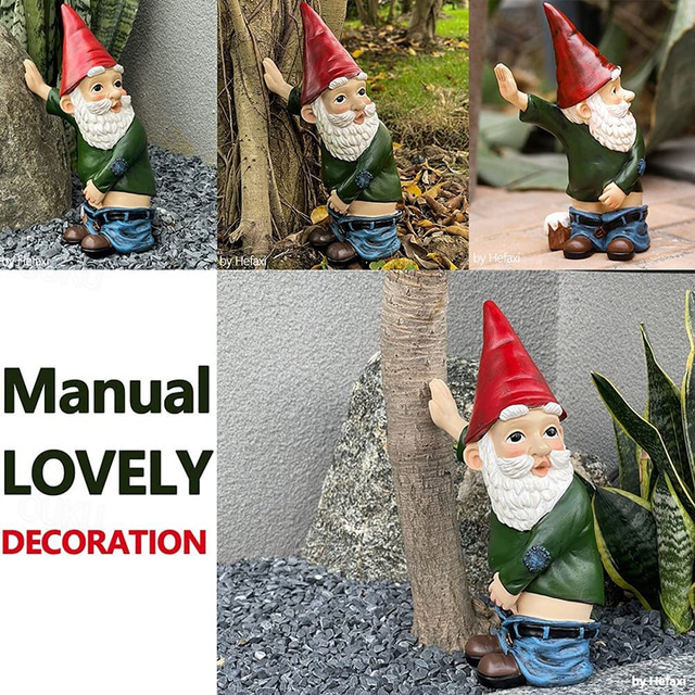  Funny Resin Gnome for Yard / Garden Indoor Outdoor Decor for Garden Statue Naughty Peeing Gnomes Gardening Gifts